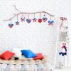 Winyn 24 Sets Patriotic Suncatchers Ornaments Decorations DIY Window Paint Art Stickers Craft Kit American Star Heart Sun Catchers for Kids Classroom 4th of July Activity Art Projects Party Favors