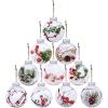 10-Pack 3.14″ Clear Plastic Fillable Shatterproof Christmas Tree Ball Ornaments for Holiday Decor