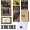 120 Sets Bulk Thanksgiving Cards with Envelopes Stickers Assortment 6 Designs Blank Vintage Fall Leaves Turkey Chalkboard Greeting Cards Blank Holiday Harvest Cards Give Thanks Cards 4×6