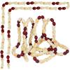 18 feet Artificial Popcorn and Cranberry Garland Strand Old Fashion Christmas Tree Garland String for Christmas Holiday Season Vintage Decoration