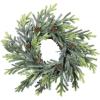 2 pcs Artificial Frosted Cedar and Pine Cone Candle Rings Christmas Candle Holder Rings Faux Cedar Twigs Wreath Mini Window Wreaths 11.8″ Wide for Christmas Holiday Winter Season Decoration