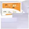 200 Pcs A9 Invitation Envelopes in Kraft Brown Peel & Press Self Seal 5 3/4 x 8 3/4 Square Flap Envelopes 100lb. for Wedding Holiday Shower Business Invitations Announcements Mailing Greeting Cards(White)