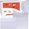 200 Pcs White A7 Invitation Envelopes 5 1/4 x 7 1/4 Square Flap Envelopes Self Seal 95lb for Wedding Shower Birthday Bussiness Graduation Mailing Invitation Announcement 5 x 7 Greeting Cards Photos(White)