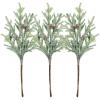 3 Pack Frosted Artificial Cypress Pine Stems Snowy Glittered Pine Spray with Mini Pinecones for Christmas Holiday Greens Seasonal Floral Arrangement Centerpiece Winter Wedding Décor 13.8″ Tall