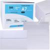 500 Pcs White A7 Invitation Envelopes 5 1/4 x 7 1/4 Square Flap Envelopes Self Seal 95lb for Wedding Shower Birthday Bussiness Graduation Mailing Invitation Announcement 5 x 7 Greeting Cards Photos(A7)