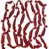 6 Yards Rustic Christmas White Sleigh Bell Garland Primitive Metal White Jingle Bells and Gingham Ribbon Hanging Garland for Vintage Farmhouse Christmas Tree Banister Mantel Winter Holiday Decoration(Red)