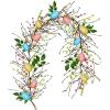 BESTTOYHOME 6′ Long Artificial Easter Egg and Mixed Berry Garland Hanging Rustic Spring Garland Pastel Easter Garland Vine String for Easter Springtime Seasonal Decoration Wreath Making