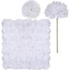 Supla 100 Pack Artificial Carnation Flowers Picks Bulk White Carnations Stems Silk Carnation Flower Heads with Wired Stems 3.5″ x 7.9″ (WXH) Floral Arrangement DIY Wreaths