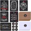 Winlyn 120 Sets Christmas Cards Holiday Cards with Envelopes Stickers Assortment Bulk 6 Designs of Chalkboard Merry Christmas Cards Vintage Blank Holiday Greeting Cards for Xmas Season Festival
