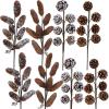 Winlyn 8 Pcs Snowy Natural Pinecone Picks Sprays Christmas Picks Spruce Pine Cones Branches Ornaments 14″ Tall for Christmas Tree Rustic Floral Arrangements Wreath Holiday Centerpiece Winter Décor