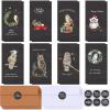 Winlyn 96 Sets Bulk Christmas Money Cards with Envelopes Stickers Assortment Gift Card Holder Christmas Money Holder Christmas Cards 8 Designs Chalkboard Cute Owl for Festive Winter Holiday Greeting