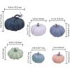 24 Pcs Bulk Assorted Rustic Harvest Artificial Pumpkins Foam Pumpkin in White Orange Green Teal for Fall Autumn Halloween Decoration Thanksgiving Party Home Kitchen Decor Baby Shower Wedding