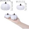 24 Pcs Harvest White Mini Artificial Baby Boo Pumpkins Rustic Decorative Pumpkins Foam Pumpkins for Fall Autumn Halloween Thanksgiving Table Centerpiece Wreath Decor Bowl Fillers DIY Projects