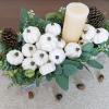 24 Pcs Harvest White Mini Artificial Baby Boo Pumpkins Rustic Decorative Pumpkins Foam Pumpkins for Fall Autumn Halloween Thanksgiving Table Centerpiece Wreath Decor Bowl Fillers DIY Projects