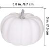 BESTTOYHOME 8 Pcs Realistic 4″ Fall Harvest Small Off White Mini Artificial Pumpkins for Halloween, Fall and Thanksgiving Decorating(White)