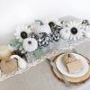 Fall Centerpiece Assorted Harvest Artificial Buffalo Check Pumpkins and White Sunflowers Lambs Ear Arrangement in Rectangle Wood Box Farmhouse Fall Thanksgiving Tabletop Centerpiece Mantel Décor