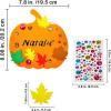 Supla 30 Kits Foam Halloween Pumpkin Decorations DIY Pumpkin Craft Kits Assorted Foam Pumpkin Shapes with Fall Maple Leaves Rhinestone Stickers for Kids Crafts Fall Thanksgiving Halloween Decoration