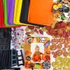 Winlyn 12 Sets Fall Kids Crafts DIY Picture Frame Decorations Art Sets Pumpkin Ghost Monster Foam Stickers Arts and Crafts for Kids Halloween Classroom Party Activities