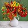 Winlyn 24 Sets Fall Pumpkin Ornaments Decorations DIY Fall Craft Kits Foam Pumpkin Apple Acorn Autumn Leaf Stickers for Kids Party Favors Thanksgiving Halloween Classroom Home Activity Tree Door Decor
