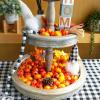 Winlyn 64 Pcs Mini Fall Artificial Harvest Pumpkins Orange Faux Foam Pumpkins 1.4″ Wide for Farmhouse Home Thanksgiving Halloween Fall Autumn Wedding Baby Shower Bowl Fillers Wreath Table Décor
