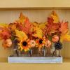 Winlyn 8 Pcs Assorted Artificial Maple Leaf Branches Faux Fall Picks and Sprays with Pumpkins Sunflower Heads Pine Cones Berries for Farmhouse Fall Thanksgiving Floral Arrangement Centerpiece Wreath