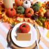 Winlyn Set of 12 Faux Fall Harvest Crochet Pumpkins Small Knit Pumpkins in Orange Yellow Green Brown Cream Rustic Farmhouse Pumpkins Foam Pumpkins for Thanksgiving Halloween Autumn Mantel Table Décor(Rustic Fall Color)