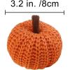 Winlyn Set of 12 Faux Fall Harvest Crochet Pumpkins Small Knit Pumpkins in Orange Yellow Green Brown Cream Rustic Farmhouse Pumpkins Foam Pumpkins for Thanksgiving Halloween Autumn Mantel Table Décor(Rustic Fall Color)