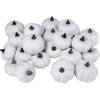 24 Pcs Harvest White Mini Artificial Baby Boo Pumpkins Rustic Decorative Pumpkins Foam Pumpkins for Fall Autumn Halloween Thanksgiving Table Centerpiece Wreath Decor Bowl Fillers DIY Projects