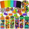Winlyn 36 Sets Halloween Crafts Kits Holiday Fall Kids Crafts DIY Halloween Bookmarks Ornaments Art Sets Bats Monster Ghost Foam Stickers Arts and Crafts for Kids Classroom Activities Party Favors