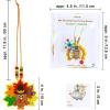 Winlyn 24 Sets Fall Craft Kits DIY Thanksgiving Turkey Necklaces Art Sets Autumn Maple Leaves Turkey Feathers Foam Thanksgiving Stickers for Kids Harvest Home Classroom Activities Party Favors