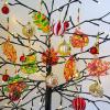 Winlyn 24 Sets Fall Leaf Suncatchers Ornaments Decorations DIY Window Paint Art Suncatchers Craft Kits Autumn Maple Leaf Sun Catchers for Kids Classroom Thanksgiving Harvest Party Art Project