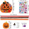 Winlyn 30 Kits Fall Halloween Pumpkin Decorations DIY Pumpkin Craft Kits Foam Pumpkin Shapes with Halloween Stickers Jack-O’-Lantern Face Stickers for Kids Gift Favors Art Project Classroom Activity