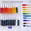 Winlyn 30 Sets Halloween Suncatchers Ornaments Decorations DIY Window Paint Art Suncatchers Halloween Craft Kits Jack-O’-Lantern Ghost Spider Sun Catchers for Kids Classroom Activities Art Project
