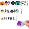 Winlyn 517 Pcs Bulk Foam Halloween Prints Stickers Self-Adhesive Pumpkins Jack-O’-Lantern Ghost Witch Bats Monster Stickers 1″ 1.5″ 2″ Embellishments for Kids Craft Favors Rewards Halloween Decoration