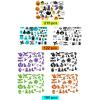 Winlyn 517 Pcs Bulk Foam Halloween Prints Stickers Self-Adhesive Pumpkins Jack-O’-Lantern Ghost Witch Bats Monster Stickers 1″ 1.5″ 2″ Embellishments for Kids Craft Favors Rewards Halloween Decoration