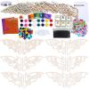 Winlyn Halloween Bat Crafts DIY 3D Craft Kits – Unfinished Paintable Wood for Kids Classroom Activities, Art Projects, Decorations, Party Favors – 24 Sets