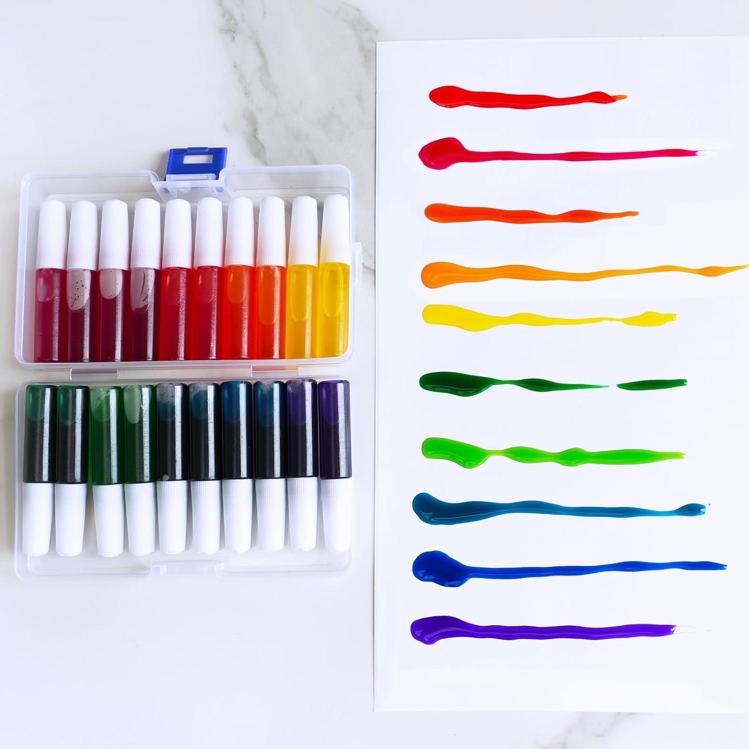 imageWinlyn 24 Sets Hot Air Balloon Suncatchers Decorations DIY Window Paint Art Craft Kits Rainbow Hot Air Balloon Painting Kit for Kids Classroom Activities Birthday Summer Camping Party Art Project