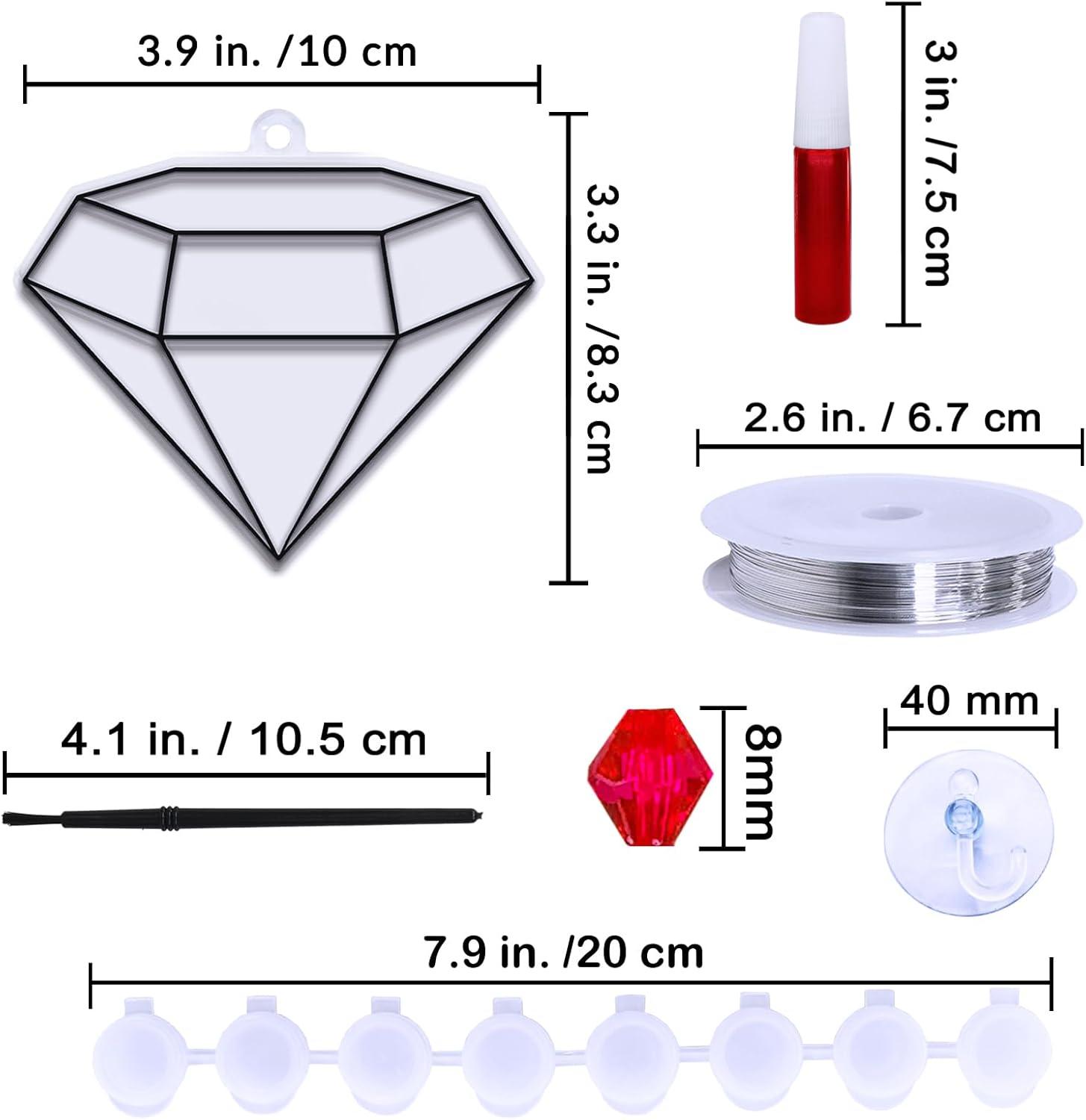 imageWinlyn 27 Sets Jewel Suncatchers Ornaments Decorations DIY Window Paint Art Stickers Craft Kits Jewel Sun Catchers for Kids Classroom PirateThemed Birthday Party Activities Art Project