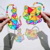 Winlyn 24 Sets Cat Suncatcher Ornaments Decorations DIY Window Paint Art Craft Kits Rainbow Kitten Sun Catchers Painting Kit for Kids Classroom Activities Birthday Summer Camping Party Art Project