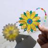 Winlyn 24 Sets Lotus Flower Suncatcher Wind Chimes Decorations DIY Window Paint Art Stickers Craft Kits Flower Sun Catchers for Kids Classroom Birthday Spring Summer Party Activities Art Project