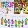 Winlyn 24 Sets Potted Flower Craft Kits DIY Potted Flower Ornaments Decorations Tulip Sunflower Foam Stickers Arts and Crafts for Kids Classroom Activities Birthday Spring Summer Camping Party Favors