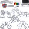 Winlyn 24 Sets Rainbow Suncatchers Ornaments Decorations DIY Window Paint Art Suncatchers Craft Kits Hanging Rainbow Sun Catchers for Kids Spring Summer Home Classroom Party Activity Art Project