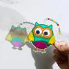 Winlyn 27 Sets Owl Suncatchers Ornaments Decorations DIY Window Paint Art Suncatchers Owl Craft Kits Sun Catchers for Kids Home Classroom Winter Holiday Season Fall Christmas Activities Party Favors