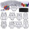 Winlyn 27 Sets Owl Suncatchers Ornaments Decorations DIY Window Paint Art Suncatchers Owl Craft Kits Sun Catchers for Kids Home Classroom Winter Holiday Season Fall Christmas Activities Party Favors