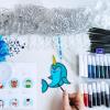 Winlyn 33 Sets Winter Polar Animal Suncatchers Ornaments Decorations DIY Window Paint Art Suncatchers Winter Craft Kits Winter Sun Catchers for Kids Christmas Holiday Classroom Activities Art Project