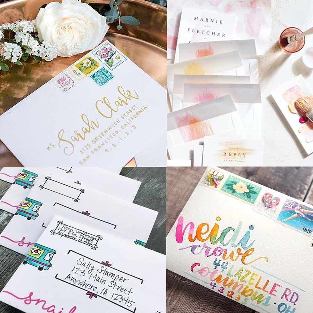 imageSupla 150 Pcs A7 Invitation Envelopes in White Peel ampamp Seal Self Seal 5 14 x 7 14 Envelopes 95lbs Paper Stock for Weddings Shower Invitations Mailings Announcements 5 x 7 Greeting Cards