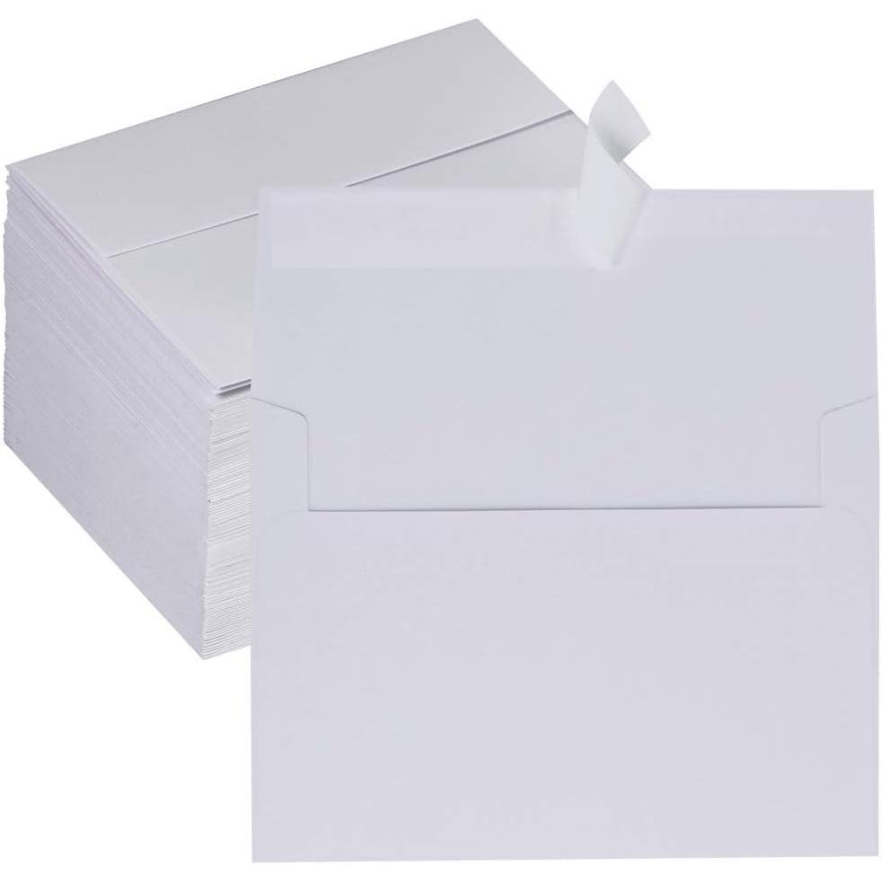 imageSupla 150 Pcs Bulk A2 Invitation Envelopes in White Peel ampamp Press Self Seal 4 38 x 5 34 Envelopes RSVP Return Envelopes 95lbs Paper Stock for Wedding Party Invitations Announcement Greeting Cards