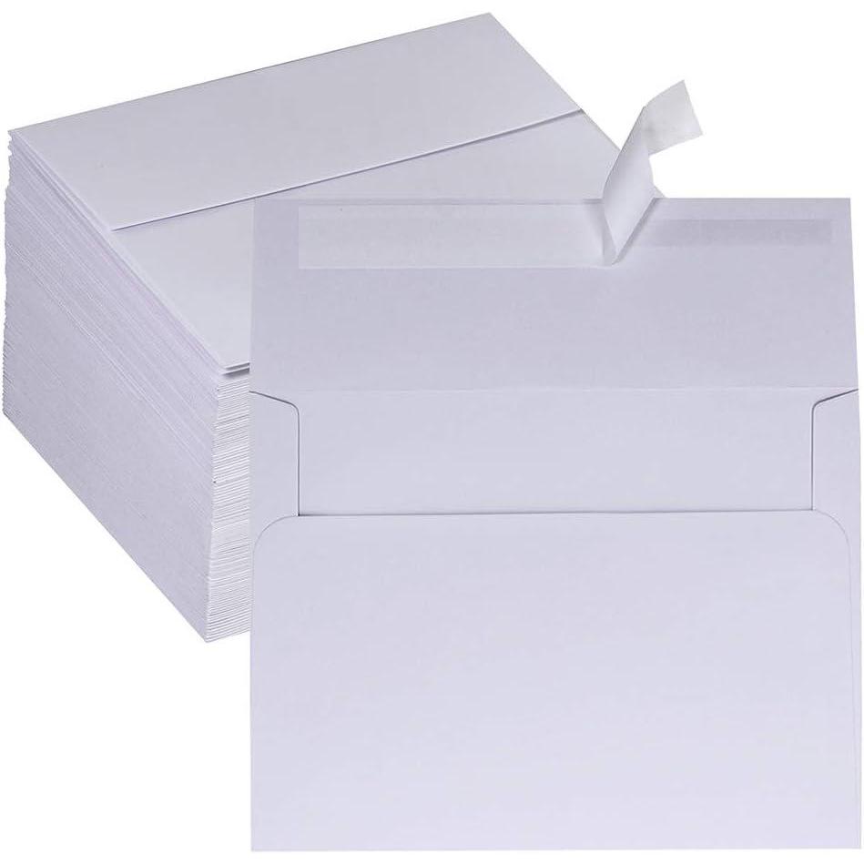 imageSupla 150 Pcs Bulk A6 Invitation Envelopes in White Peel ampamp Seal SelfSeal 4 34 x 6 12 Envelopes 95lbs Paper Stock for Wedding Holiday Invitation Mailing 4 x 6 Photo Greeting Cards