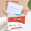Winlyn Brown Kraft 200 Pcs A7 Invitation Envelopes 5 1/4 x 7 1/4 Square Flap Envelopes Self Seal 100lb for Wedding Shower Birthday Bussiness Graduation Mailing Announcement 5 x 7 Greeting Cards Photos(White)