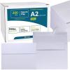 200 Pcs Bulk A2 Invitation Envelopes in White Peel & Press Self Seal 4 3/8 x 5 3/4 Square Flap Envelopes RSVP Return Envelopes 95lb. for Announcement Mailing 4×5 Greeting Cards Photo 1/4 Fold Cards(White)